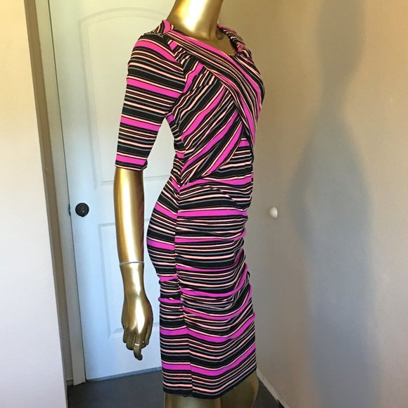 LIZ LANGE) MATERNITY 3/4 Sleeve Stretch Dress - Picture 5 of 9